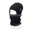 Gorro de punto con copos de nieve, gorro de invierno para hombres de mediana edad y mayores, cálido, con protección para los oídos, grueso, de lana resistente al frío.