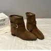 Botines Skinny Retro para Mujer Botines Chelsea de Punta Cuadrada Estilo Nuevo Otoño/Invierno 2026 Botines Cortos Versátiles de Temperamento Botas de Moda
