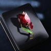 Broche de flores de cristal de alta qualidade anti-exposição luxo high-end novo temperamento de luxo leve outono e inverno acessórios jaqueta terno outono e inverno