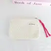 Monedero de lunares estilo coreano Ins, Bolsa pequeña portátil con cordón, Bolsa de almacenamiento multifuncional, Bolso de mano exquisito de alto valor para mujer