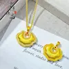 Tienda de Oro Mismo Estilo Oro Antiguo Cepillado Diamante Incrustado Nube Candado de Paz Colgante Chino de Moda Versátil Nube Ruyi Candado