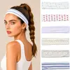 Diadema Deportiva con Estampado de Rayas Florales Transpirable para Correr, Fitness, Yoga, Diadema Elástica para el Cabello, Pañuelo para la Cabeza