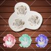 Molde de silicona con forma de capullo de flor de tres combinaciones para repostería manual, molde para pastel, herramientas de repostería, pastel