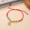 Pulseiras Coloridas de Fio para o Festival do Meio Outono Atacado, Pulseiras Ajustáveis Unissex Feitas à Mão Estilo Chinês para Festas de Segurança