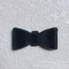 Novo grampo de cabelo de urso com laço vermelho em forma de flor flocado, joias DIY, material para patch de capa de celular, sapatos, bolsa
