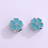 Venta Caliente Transfronteriza Pulsera de Aleación con Diamantes y Esmalte de Gota de Aceite de Flor de Cerezo Colorida con Abalorio de Agujero Grande Accesorios para Joyería DIY con Cuentas Wholesale