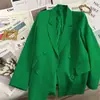 Blazer taro roxo solto 2026 estilo coreano primavera e outono novo design moda casual top de terno de abotoamento duplo para mulheres