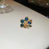 Anillo Abierto de Perla Redonda con Circonita Estilo Ins Coreano Lujo Ligero Sensación de Alta Gama Anillo para Dedo Índice Joyería de Mano Versátil de Nicho para Mujeres