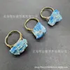 Ventas Directas de Fábrica Tendencia Europea y Americana Elegante Piedra Natural Alambre Retorcido Piedra Cruda Anillo de Moda y Popular