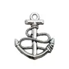 Accesorios para joyería DIY serie náutica marina aleación plata antigua ancla de barco timón colgante de barco pulsera collar materiales al por mayor