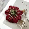 Flor artificial Cabeza de flor de clemátide estilo europeo Materiales y componentes para accesorio de cabello DIY Adorno para corona de casa Horquilla de fotografía