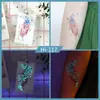 Ruikalong Nuevo Pegatina de Tatuaje Luminosa Azul Debería Ayudar Impermeable Mariposa Festival de Música Discoteca Sílaba Eléctrica Al Por Mayor