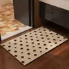 Tapete de banheiro macio estilo vintage de terra de diatomáceas, tapete de chuveiro antiderrapante, tapete absorvente de água e de secagem rápida para entrada de banheiro e vaso sanitário