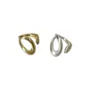 Anillo geométrico calado para mujer, estilo simple y cool, elegante y único, anillo abierto versátil, anillo para dedo índice de celebridad de internet estilo ins