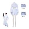 [Em Estoque] Fantasia Cosplay Princesa Leia Star Wars Conjunto Curto de Duas Peças Halloween Role-Playing Cosplay