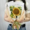 Comercio Exterior Transfronterizo Ramo de Flores de Girasol Tejidas Producto Terminado Rosa de Ganchillo Hecha a Mano Flor Artificial Eterna Souvenir Al Por Mayor