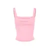 Camiseta Feminina Estilo Europeu e Americano Nova Camiseta Regata Lisa Slim Fit Franzida Moda Streetwear Sexy Hot Girl