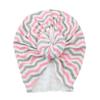 Sombrero indio con estampado de donut para niños europeos y americanos, gorro de bebé con cintas, gorro de tela estilo jersey, gorro Baotou estilo INS