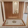 Capacho de entrada estilo chinês transfronteiriço, tapete para piso de hall de entrada de casa, cobertura total, lavável, resistente ao desgaste, resistente à sujeira, tapete espesso, disponível para atacado