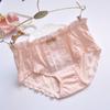 Estilo Japonés Encaje de Hoja de Loto Fresca Princesa Hueco Algodón Color Algodón Triángulo Niña Linda Ropa Interior para Mujer