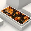 Venta caliente transfronteriza Temporada de Regreso a Clases Estilo Terror Retro Calabaza Murciélago Funda para Teléfono de Halloween Compatible con Samsung S15U Funda Suave