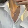 Collar de Trigo Flor para Mujer, Exquisito Lujo Ligero Nicho Imitación Moissanita Colgante Lleno de Diamantes, Cadena Brillante para Suéter Clavícula Joyería