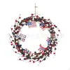 Artículo Popular Nuevo Transfronterizo: Día de la Independencia de Estados Unidos Tela Roja, Blanca y Azul Corona de Espuma para Decoración de Puerta