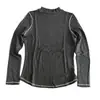 Outono Novo Feminino Gola Alta Costura Design Manga Longa Camada Base Emagrecedor Versátil Top para o Dia a Dia