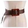 Moda Coreana Cinturón Ancho para Mujer Tejido Cuerda Encerada Decorativo Trenzado Cubre Cintura Casual Vintage Color Cáñamo Cinturón Artístico F957