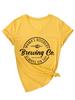 Amazon Ebay Estación Independiente Camiseta de Manga Corta de Moda y Cómoda con Cuello en V para Mujer Boobery Brewing de Mamá