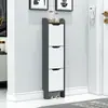 Zapatero ultrafino 10cm 12cm 13cm 15cm Tipo puerta abatible gabinete extremadamente estrecho para entrada detrás de la puerta