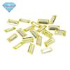 Huagang Gem Retangular Ângulo Reto Carro Plano Oliva Amarelo Zircão Pedra Nua Sintética CZ Gem Set Jóias