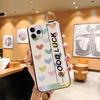 Funda para teléfono con pulsera y cara sonriente para Apple 15, 13, Pro Max, 7 Plus, Love 12, 11, XS Max, XR