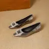 Elegantes sapatos Mary Jane femininos, novo estilo francês primavera/outono, com fivela quadrada de strass, salto médio grosso, sapatos baixos de calçar
