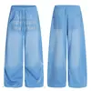 Pantalones Casuales de Cordón con Letras de Pedrería Estilo Retro Americano para Hombres y Mujeres 2026 Nuevo Estilo Sueltos Azules de Cintura Alta Largos con Caída