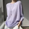 Novo Tricô de Cashmere Feminino Outono/Inverno Suéter Meia-Gola Preguiçoso Solto com um Visual Suave e Emagrecedor