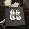 Pendientes de Pavo Real para Minorías Étnicas, Regalos Retro de Plata Miao Estilo Étnico, Accesorios de Pendientes Vintage de Imitación Plata