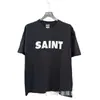 Camiseta de Manga Corta Estampada Saint Michael Cho Patrón Abstracto Equipo Calle Alta Holgada Versátil Verano
