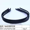 Diadema Negra de Metal Cubierta de Tela de 10 mm para Mujeres Palo Retorcido DIY Flor Accesorios de Diadema de Hierro Venta al por Mayor Luna DIY