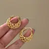 2026 Nuevo Modelo Pendientes Huecos de Luna de Lujo Ligero de Gama Alta, Moda Minimalista de Nicho Versátiles Elegantes Accesorios para Orejas de Mujer