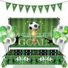Decoración para fiesta de cumpleaños infantil temática del Mundial de Fútbol suministros mantel banderín de tirar tela de fondo traje de vajilla