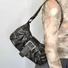 Primavera 2024 Venta Caliente Transfronteriza Estilo Maillard Estilo Retro Hottie Y2K Estilo Páramo Cuero Bicolor Desgastado Hombro