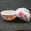 Louça de melamina imitação de porcelana tigela manelpiece tigela de plástico com impressão tigela de flor branca loja binária de um yuan vendas diretas da fábrica no atacado
