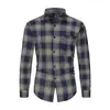 Comercio Exterior al por Mayor 2025 Camisa a Cuadros para Hombre Estilo Hong Kong Ropa Exterior Estilo Coreano de Moda Celebridad de Internet Camisa de Manga Larga Camisa Dropshipping
