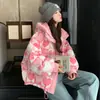 2025 Invierno Nuevo Estilo Rejuvenecedor Versátil Cómodo Agradable a la Piel Casual Mejorador de Calidad Chaqueta de Plumas Rosa en Forma de Corazón Tendencia