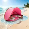 Tienda de playa para niños, no requiere instalación, apertura rápida, protección solar, para jugar con arena y agua en la playa, juguete portátil para exteriores