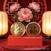 Año de la Oveja Moneda Conmemorativa de la Suerte Sobres Rojos de las Cien Bendiciones Dinero Oveja Moneda de Oro Sobre Rojo para Año Nuevo Oveja del Zodiaco Sobre Rojo de Lámina de Oro Saludos de Año Nuevo