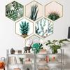 Adesivos de parede porta-retrato decorativo planta verde fresco quente dormitório cabeceira adesivos decorativos autoadesivo à prova d'água papel de parede suculento