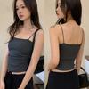 Camisola cálida nueva de lijado para otoño e invierno, para mujer, con almohadilla en el pecho por dentro y por fuera, para usar fina, espalda bonita, camiseta interior cálida