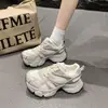 Zapatos Chunky de Mujer 2026 Otoño e Invierno Nueva Moda Versátiles de Malla Transpirables Suela Gruesa Zapatillas Casuales Tendencia Ins